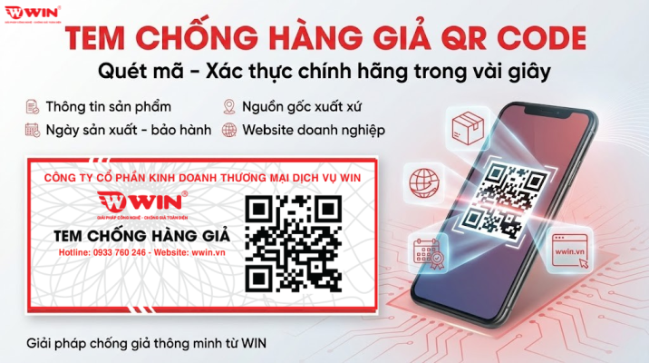 Tem chống hàng giả qr code