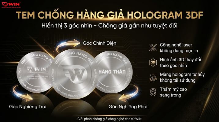 Temc hống hàng giả hologram 3DF