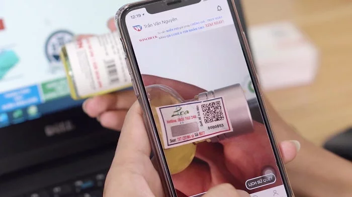 Mở vùng quét mã QR Code trên APP WINCHECK để tiến hành xác thực sản phẩm
