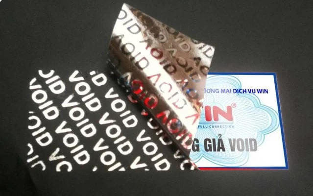 Kích thước của Mẫu Tem chống hàng giả Void tổ ong