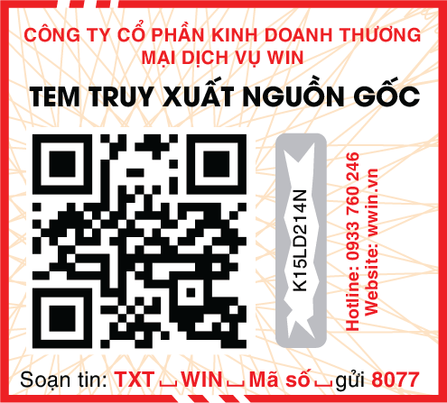 Tem truy xuất nguồn gốc công nghệ SMS kết hợp công nghệ QR Code, nước và nhiệt
