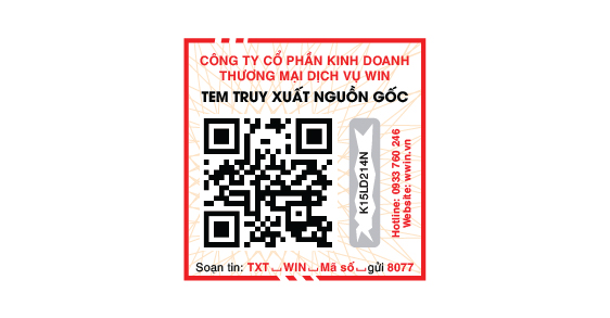 Tem truy xuất nguồn gốc sản phẩm hình vuông