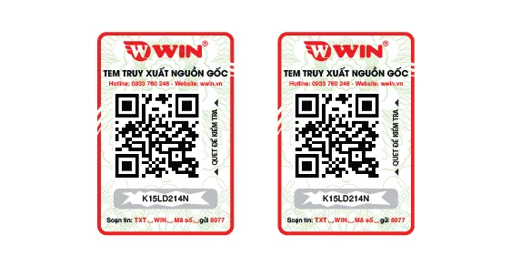 Mẫu tem truy xuất sản phẩm QR code