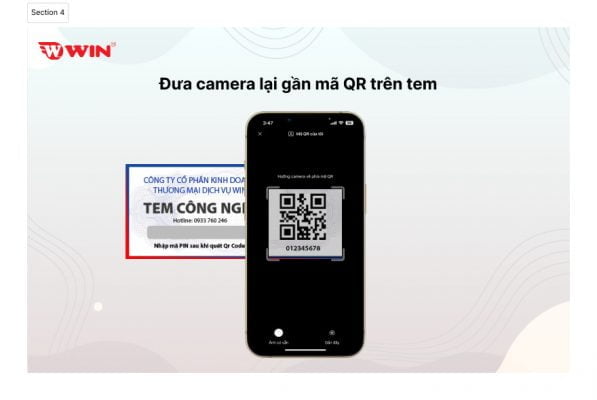 Bước 2 sử dụng phần mềm truy xuất nguồn gốc Zalo quét mã