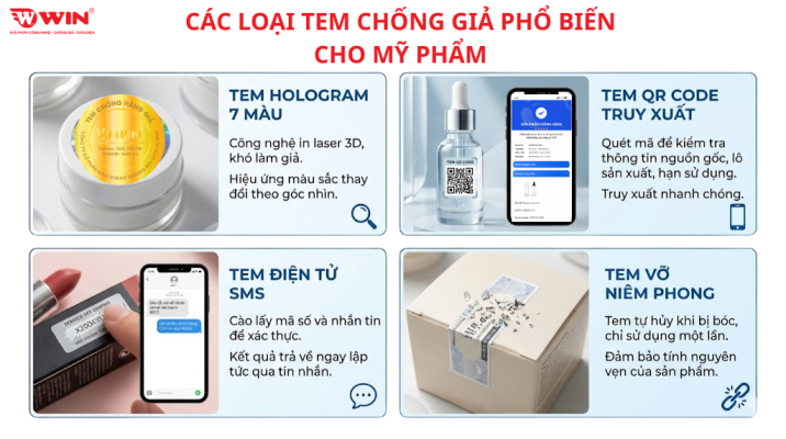 Các loại tem chống hàng giả phổ biến cho Mỹ Phẩm