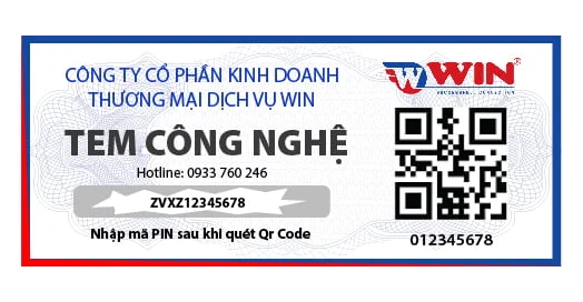 Mẫu của Công dụng của Tem chống hàng giả bảo mật 2 lớp
