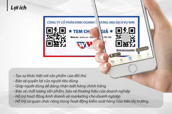 WIN, in Các mẫu Tem chống hàng giả QR Code kép