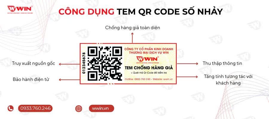 Công dụng của tem chống hàng giả QR code số nhảy