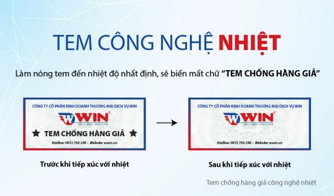 In mẫu tem chống hàng giả công nghệ nhiệt.
