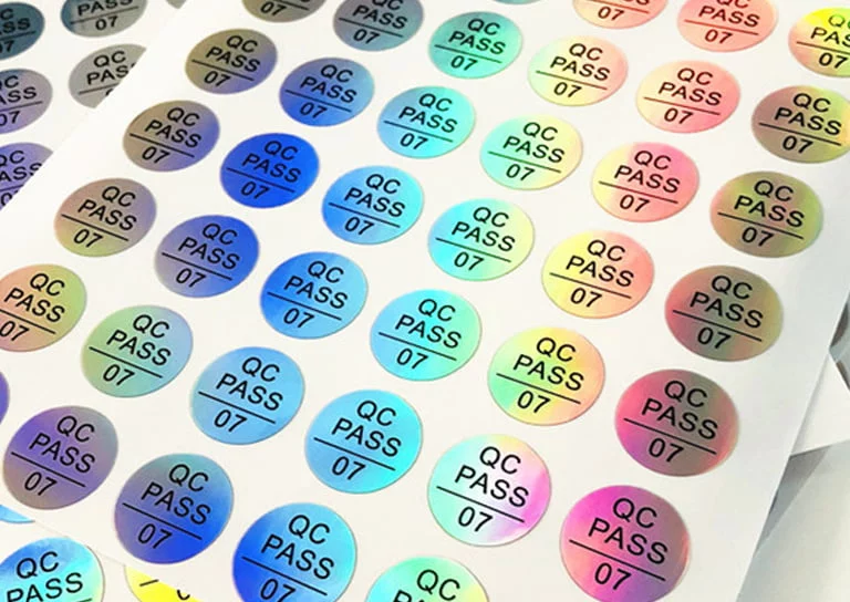 Mẫu tem 7 màu decal