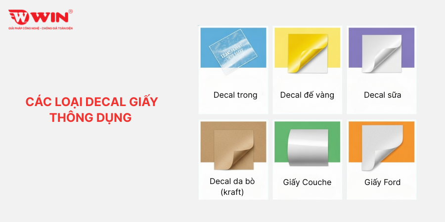 Các loại giấy in decal phổ biến