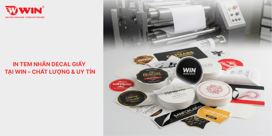 WIN - Đơn vị uy tín chuyên in tem nhãn decal giấy