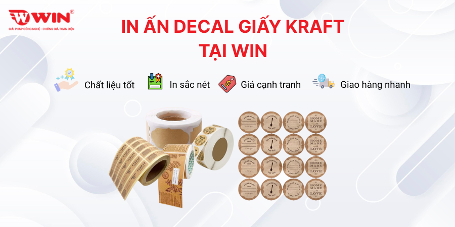 Địa chỉ in decal giấy Kraft tại TP.HCM