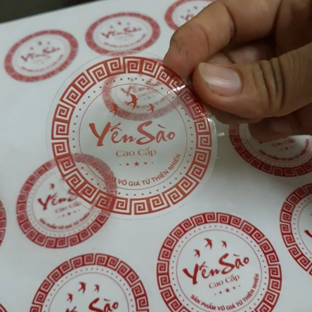 tem nhãn decal trong dán sản phẩm