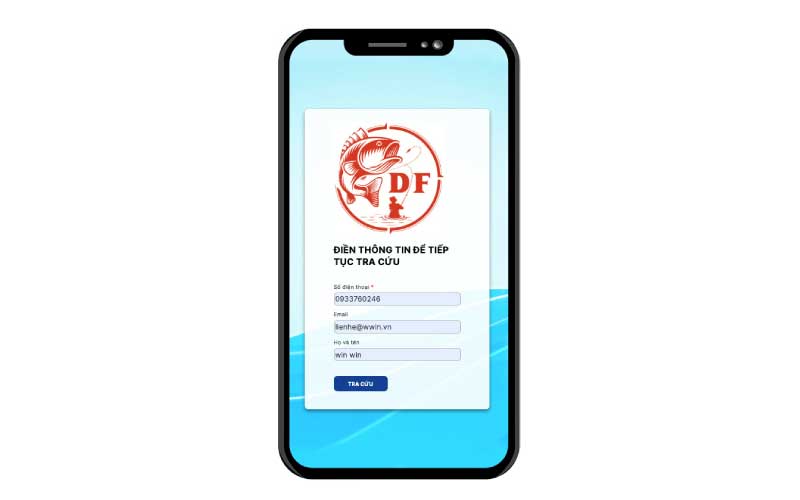 Nhập thông tin tem Duy Fishing