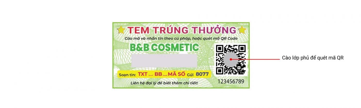 Cào tem QR code B&B Cosmetic