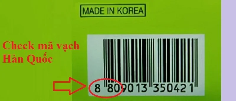 mã vạch của Hàn Quốc