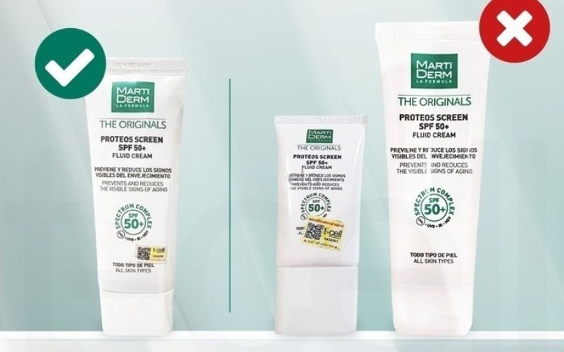 Tuýp kem chống nắng Martiderm thật giả