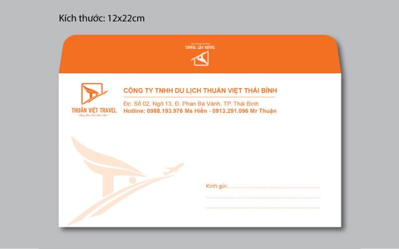 Mẫu phong bì công ty hấp dẫn