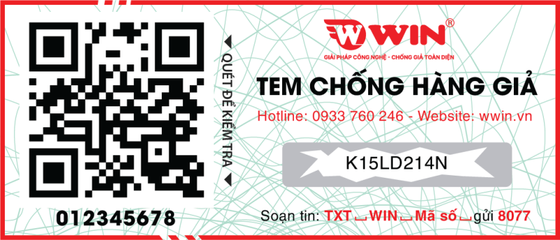 Tem chống hàng giả công nghệ QR Code kết hợp SMS