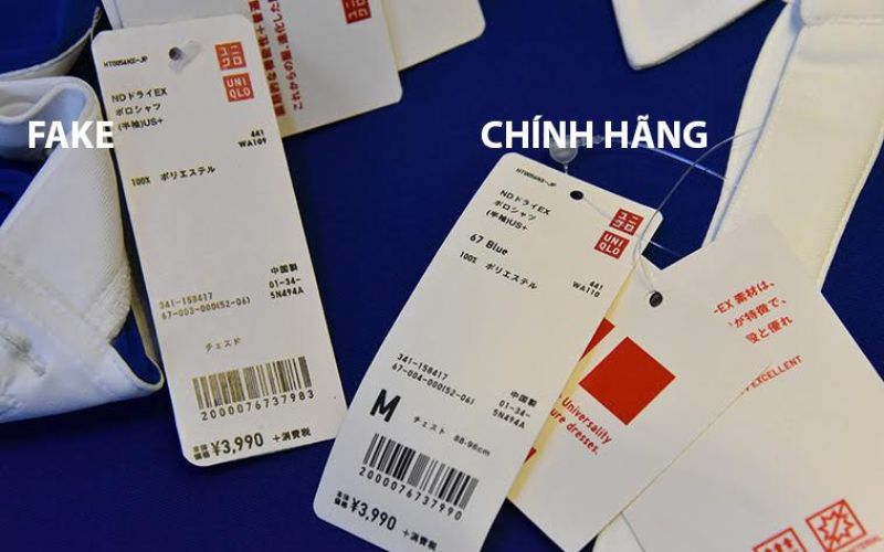 Tem mác Phân loại áo chống nắng Uniqlo