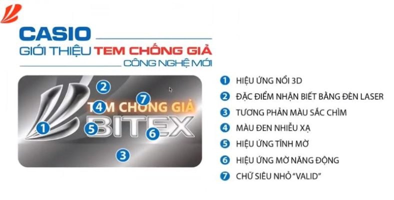 Nhận biết hàng thật giả bằng tem chống giả máy tính Casio