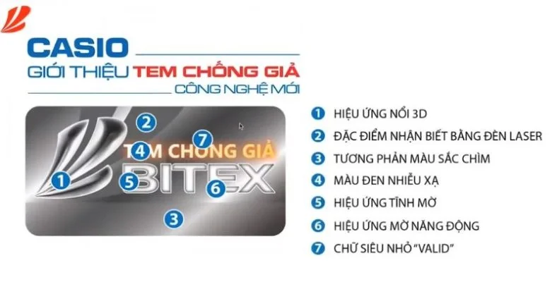 Nhận biết hàng thật giả bằng tem chống giả máy tính Casio