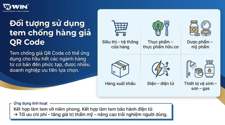 Đối tượng sử dụng tem chống hàng giả qr code