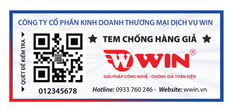 tem chống giả bảo mật 2 lớp
