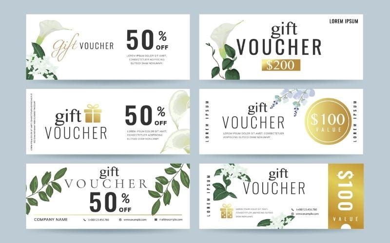 Mẫu voucher đẹp, bắt mắt