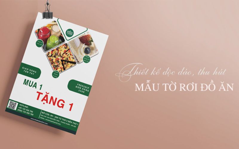 Thiết kế mẫu tờ rơi quảng cáo đồ ăn