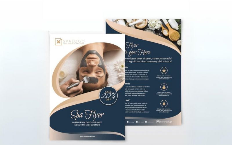Mẫu tờ rơi quảng cáo Spa sang trọng