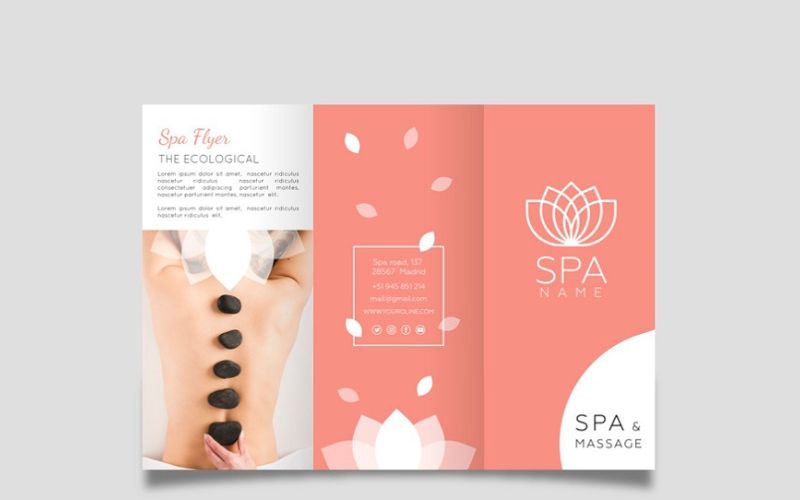 Mẫu tờ rơi quảng cáo Spa bắt mắt