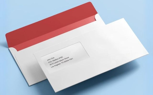 Mẫu bao thư dạng túi hộp