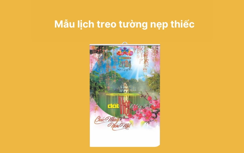 Mẫu lịch treo tường nẹp thiếc