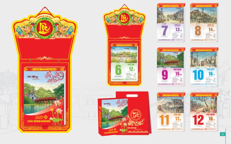 Mẫu lịch Bloc