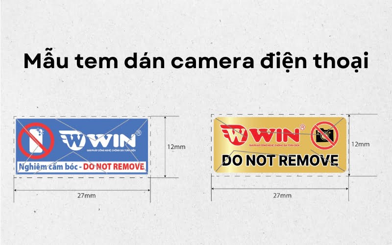 Mẫu tem dán camera điện thoại