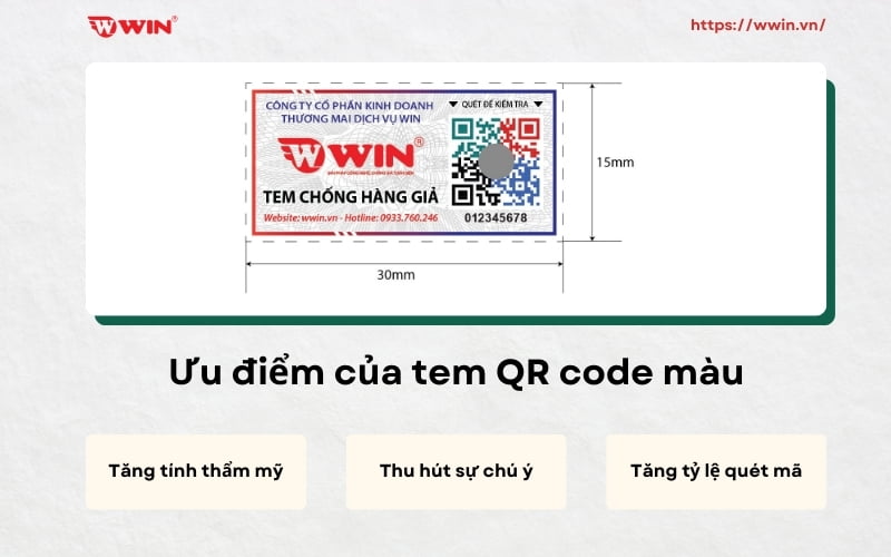 Ưu điểm của tem QR code màu