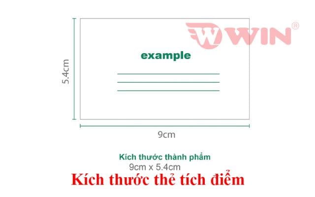 Kích thước thẻ tích điểm