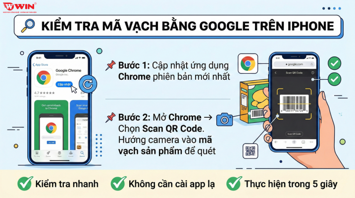 Cách kiểm tra mã vạch bằng Google
