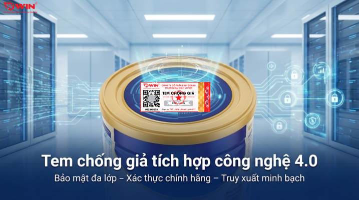 Giái pháp chống giả sữa bột bằng tem công nghệ giúp người dùng có thể biết nguồn gốc hàng hóa chỉ vài giây