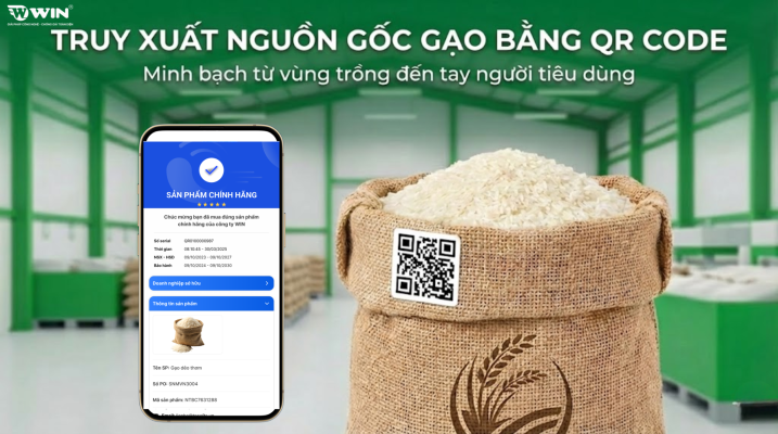 Giải pháp truy xuất gạo bằng tem công nghệ qr code