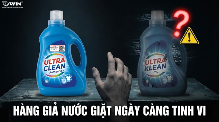Tem chống giả nước giặt, nước xả vải 