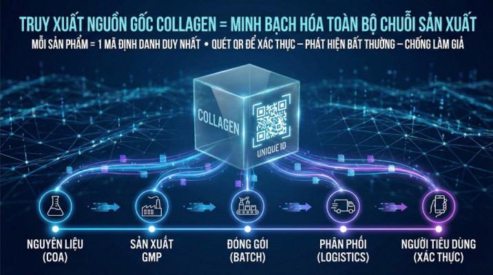 Truy xuất nguồn gốc collagen chỉ mất vài giây khi dùng đến QR code.