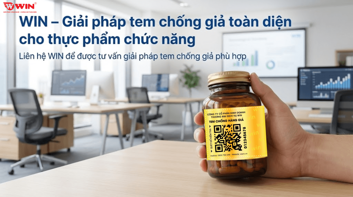 WIN - cung cấp tem chống giả thực phẩm chức năng