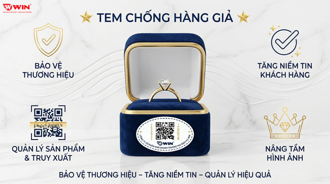 Trang sức nên dùng giải pháp chống giả, để có thể bảo vệ thương hiệu an toàn, hiệu quả