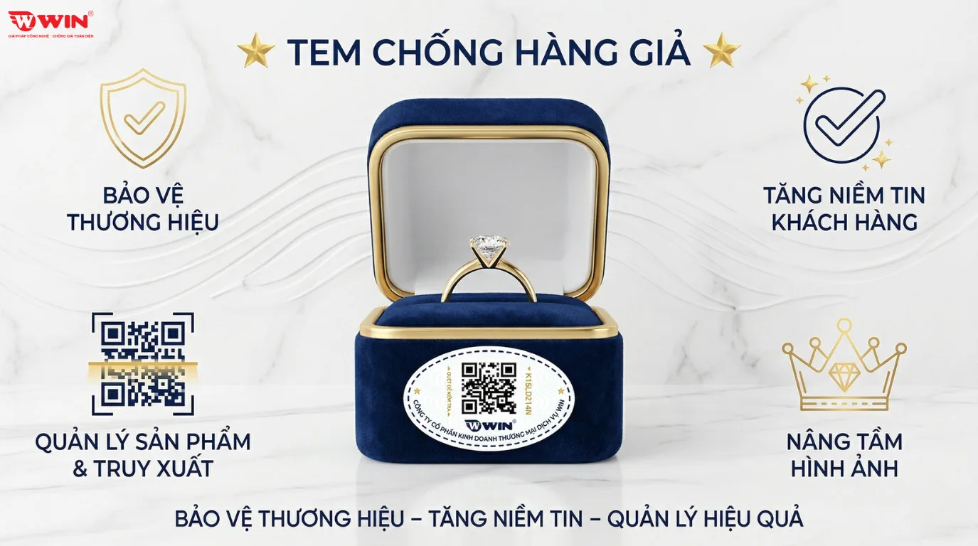 Trang sức nên dùng giải pháp chống giả, để có thể bảo vệ thương hiệu an toàn, hiệu quả