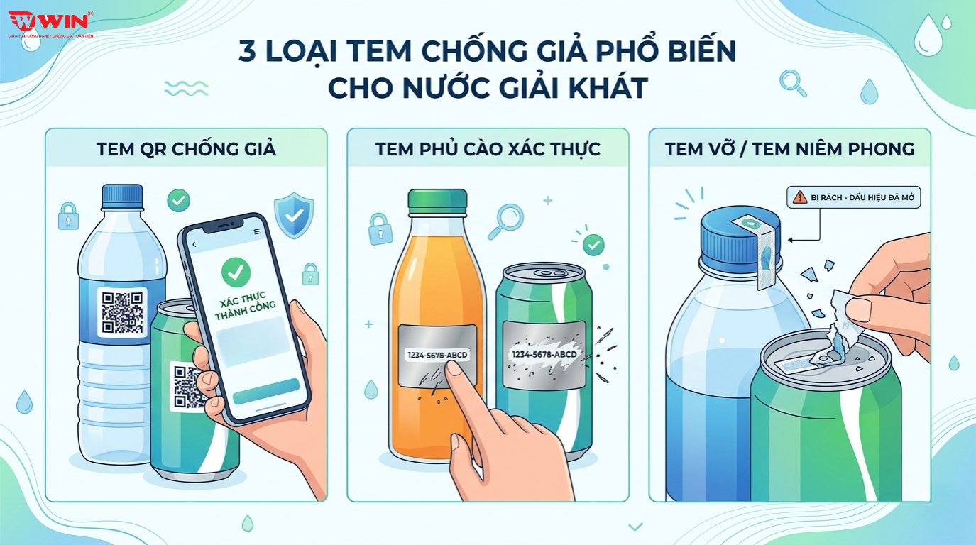 3 loại tem chống giả dành cho nước giải khát phổ biến nhất hiện nay