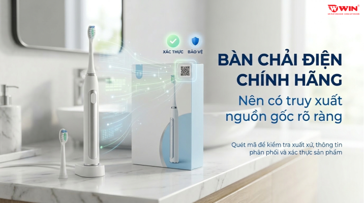 Bàn chải điện có thể truy xuất nguồn gốc bằng qr code được không?