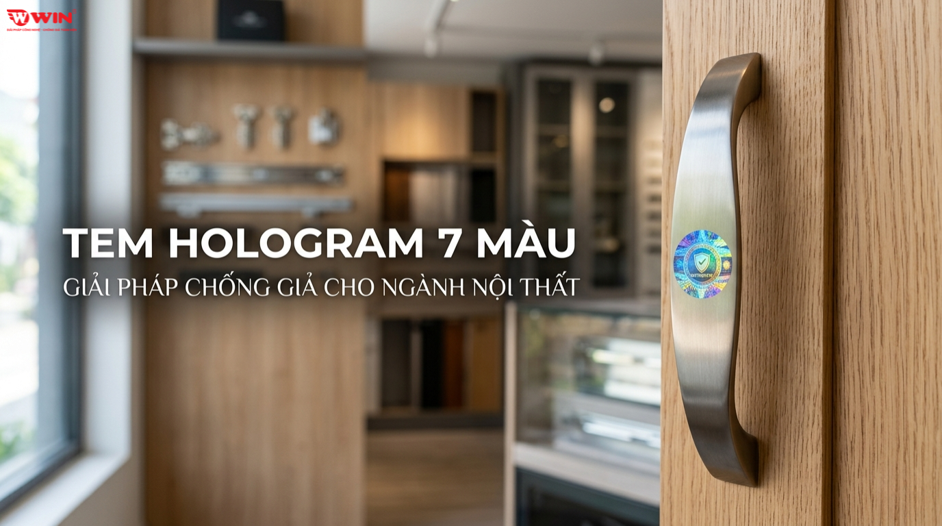 Tem chống giả hologram 7 màu dành cho nội thất